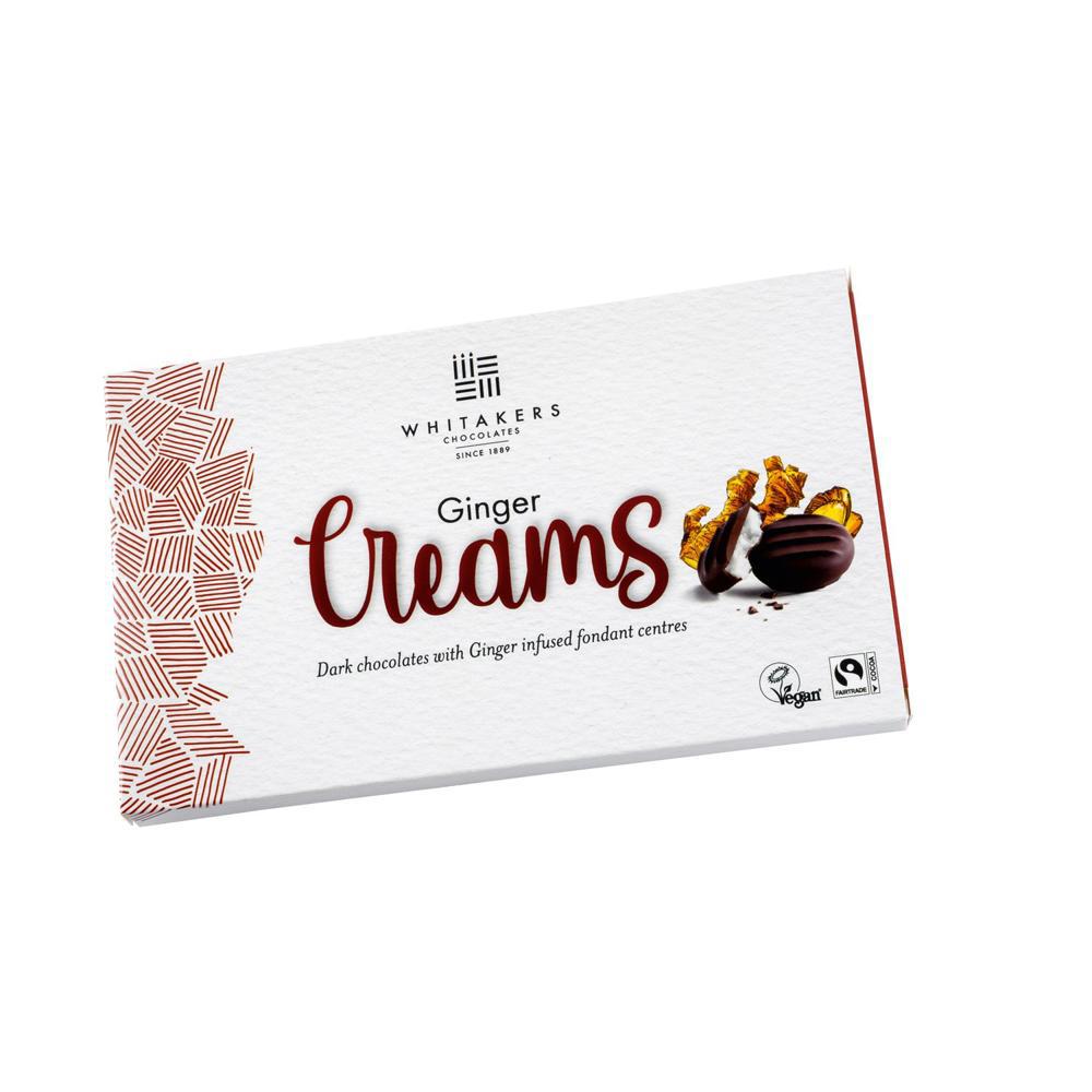 Whitakers Dark Chocolate Ginger Fondant  Creams 150g